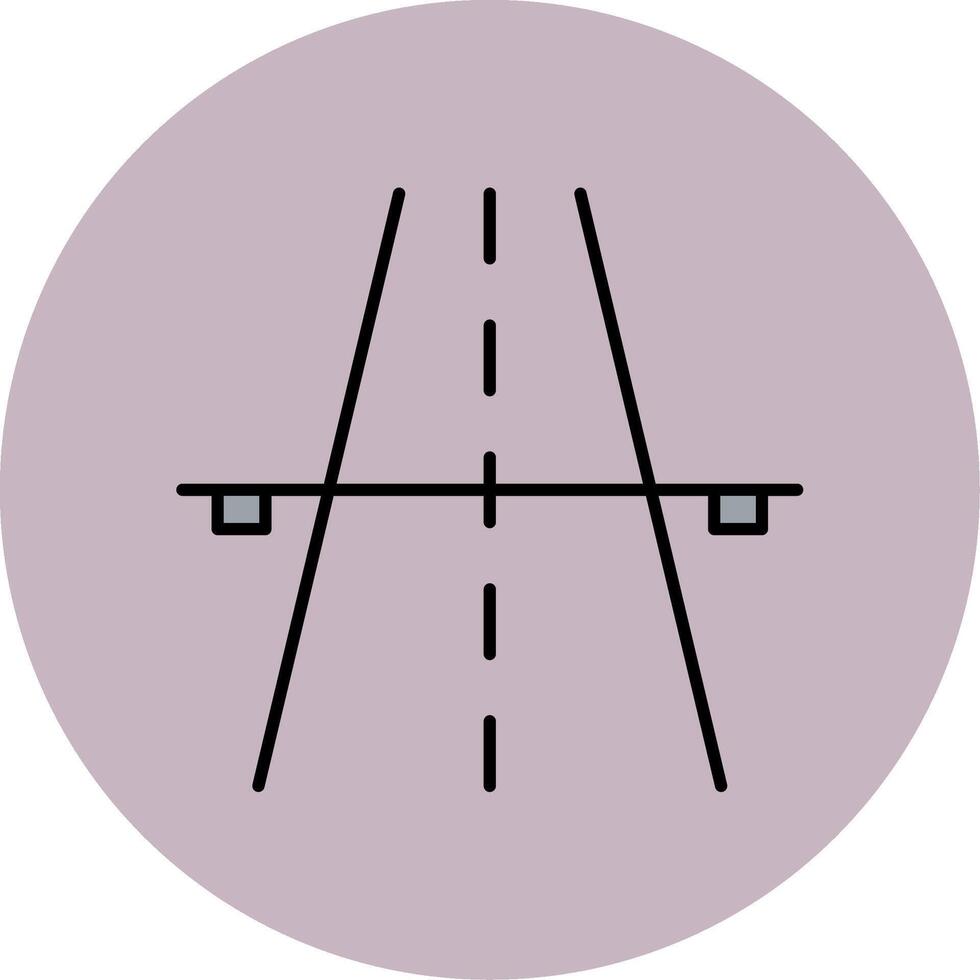 snelweg lijn gevulde veelkleurig cirkel icoon vector