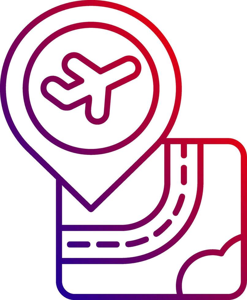 luchthaven lijn helling icoon vector