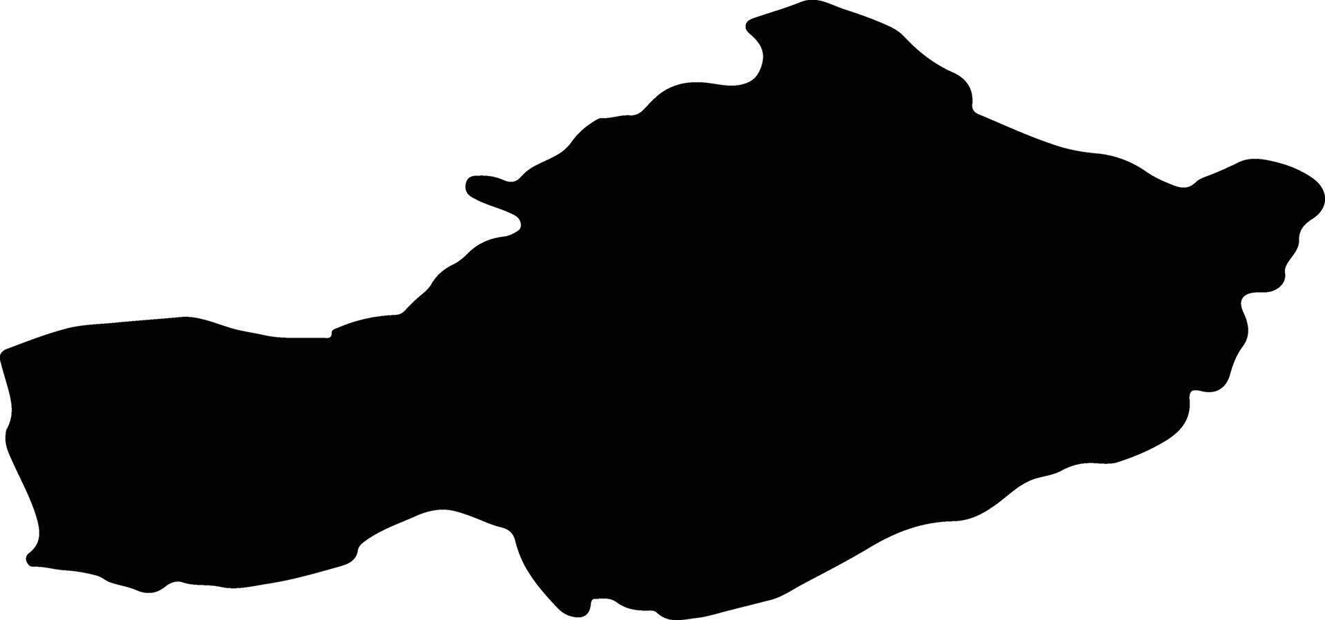 westmeath Ierland silhouet kaart vector