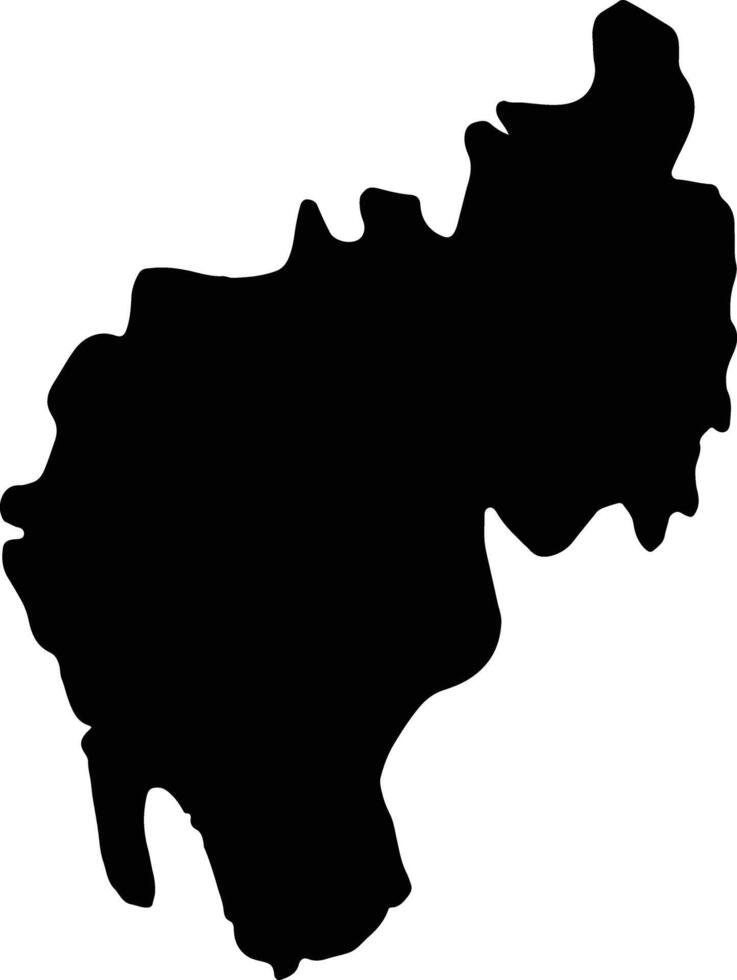 tripura Indië silhouet kaart vector