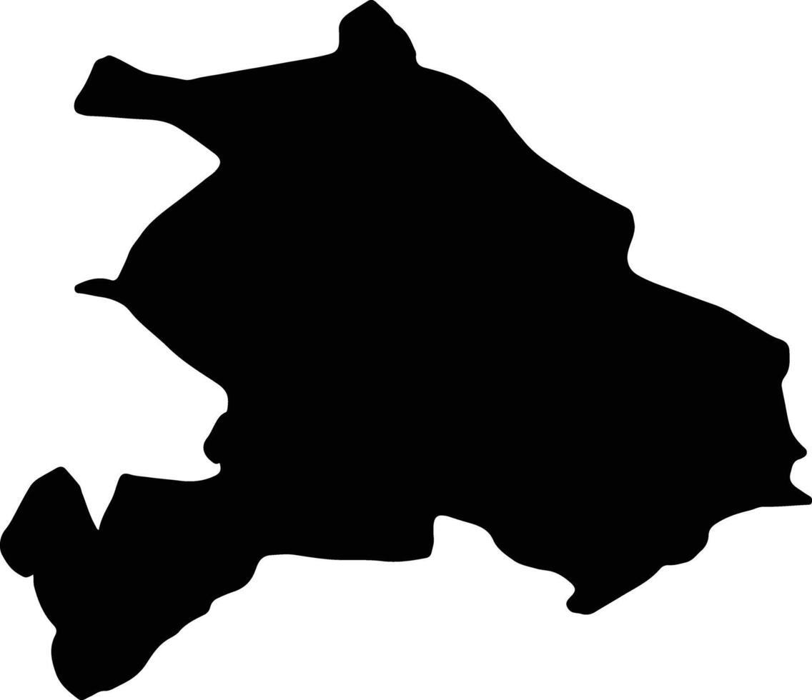 akershus Noorwegen silhouet kaart vector