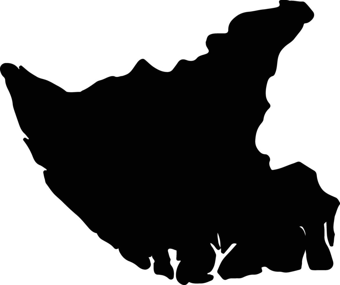 bayelsa Nigeria silhouet kaart vector