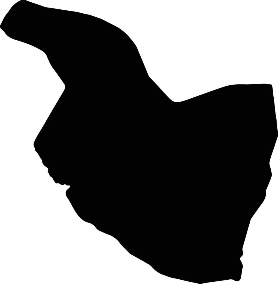 gedarif Soedan silhouet kaart vector