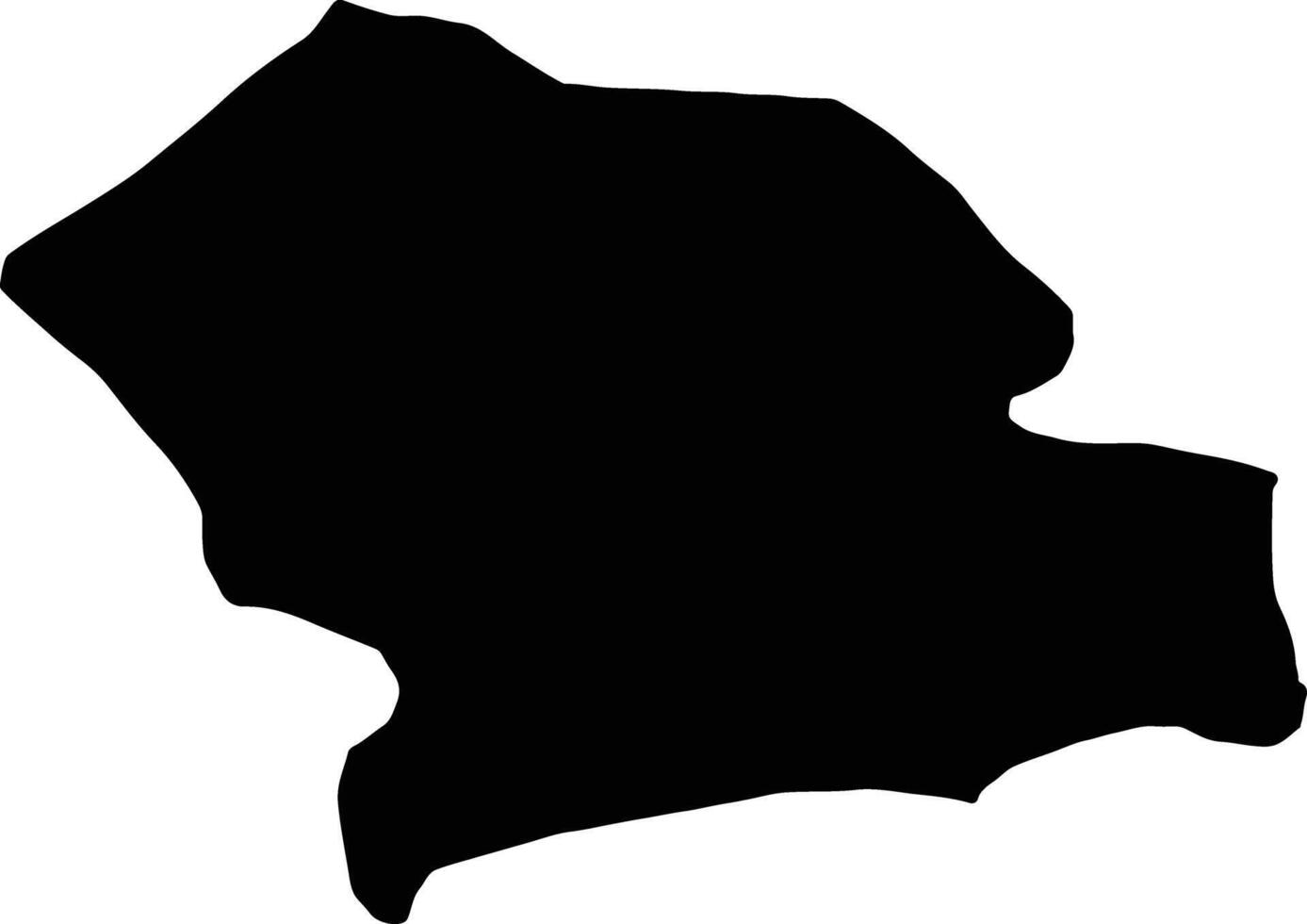 konce Macedonië silhouet kaart vector