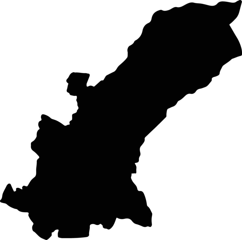 mashonaland oosten- Zimbabwe silhouet kaart vector
