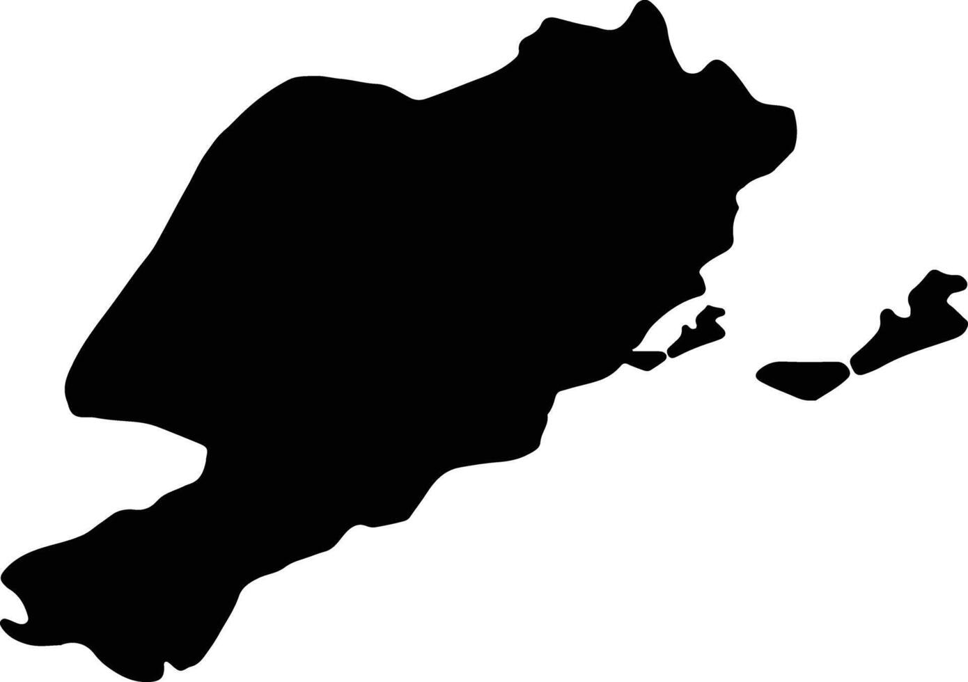 sfax Tunesië silhouet kaart vector
