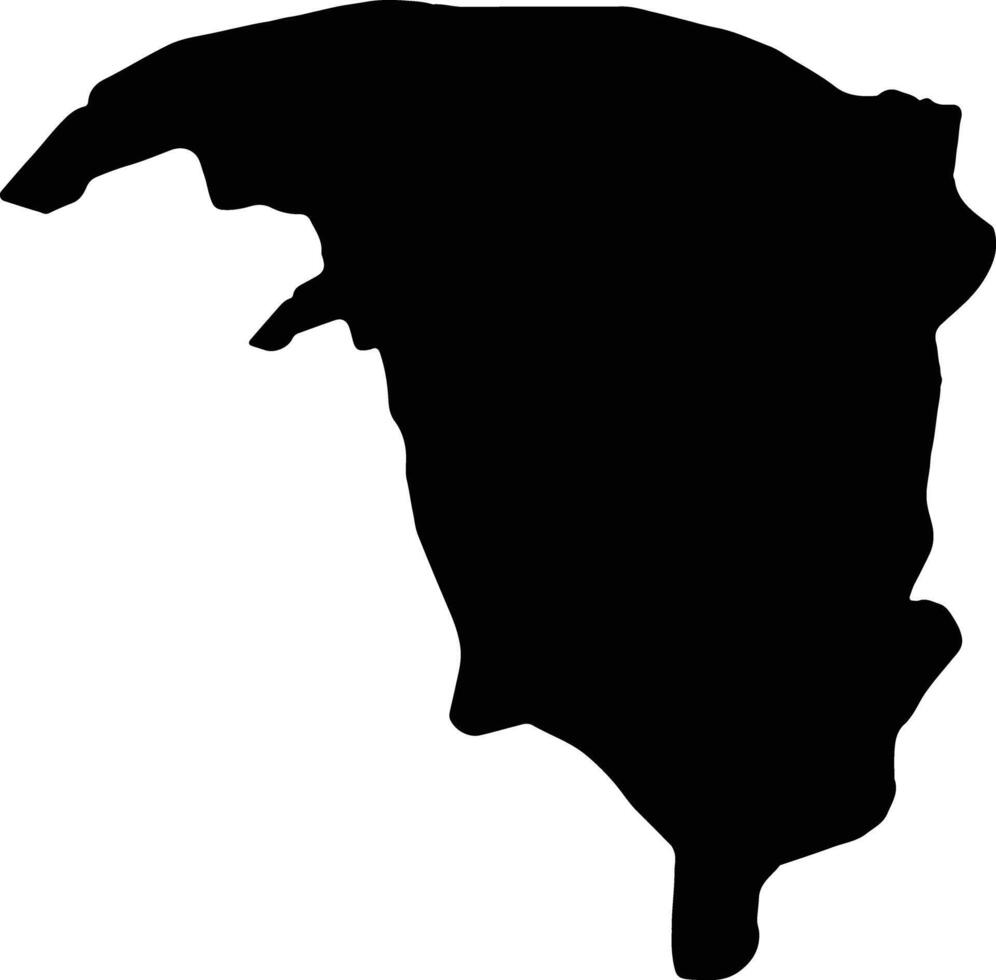 jawel Nigeria silhouet kaart vector