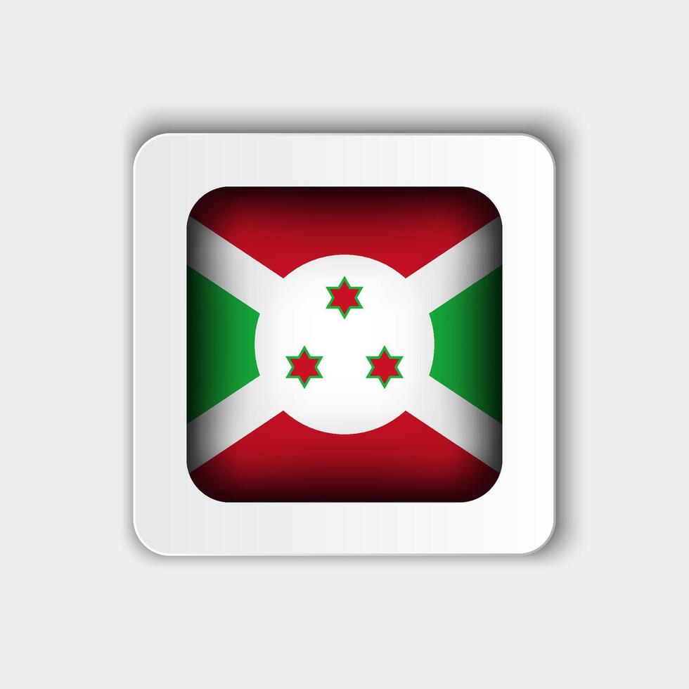 Burundi vlag knop vlak ontwerp vector