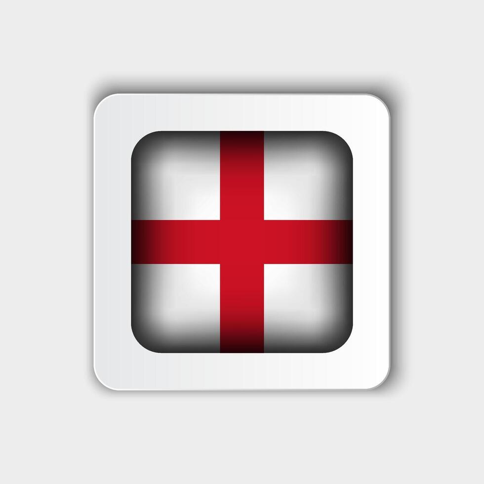 Engeland vlag knop vlak ontwerp vector