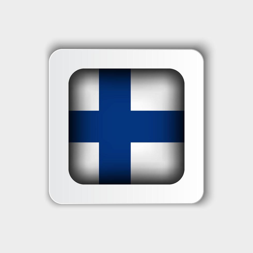 Finland vlag knop vlak ontwerp vector