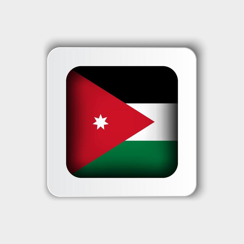 Jordanië vlag knop vlak ontwerp vector