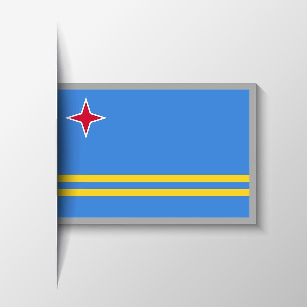 vector rechthoekig aruba vlag achtergrond