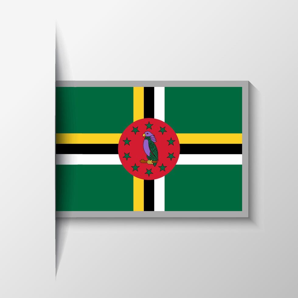 vector rechthoekig dominica vlag achtergrond