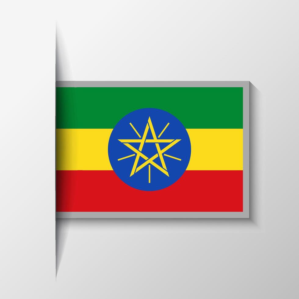 vector rechthoekig Ethiopië vlag achtergrond