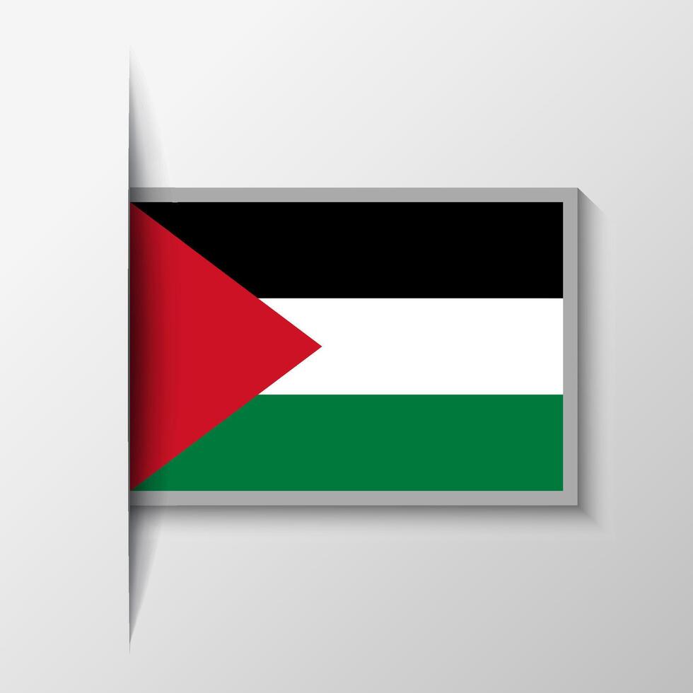 vector rechthoekig Palestina vlag achtergrond