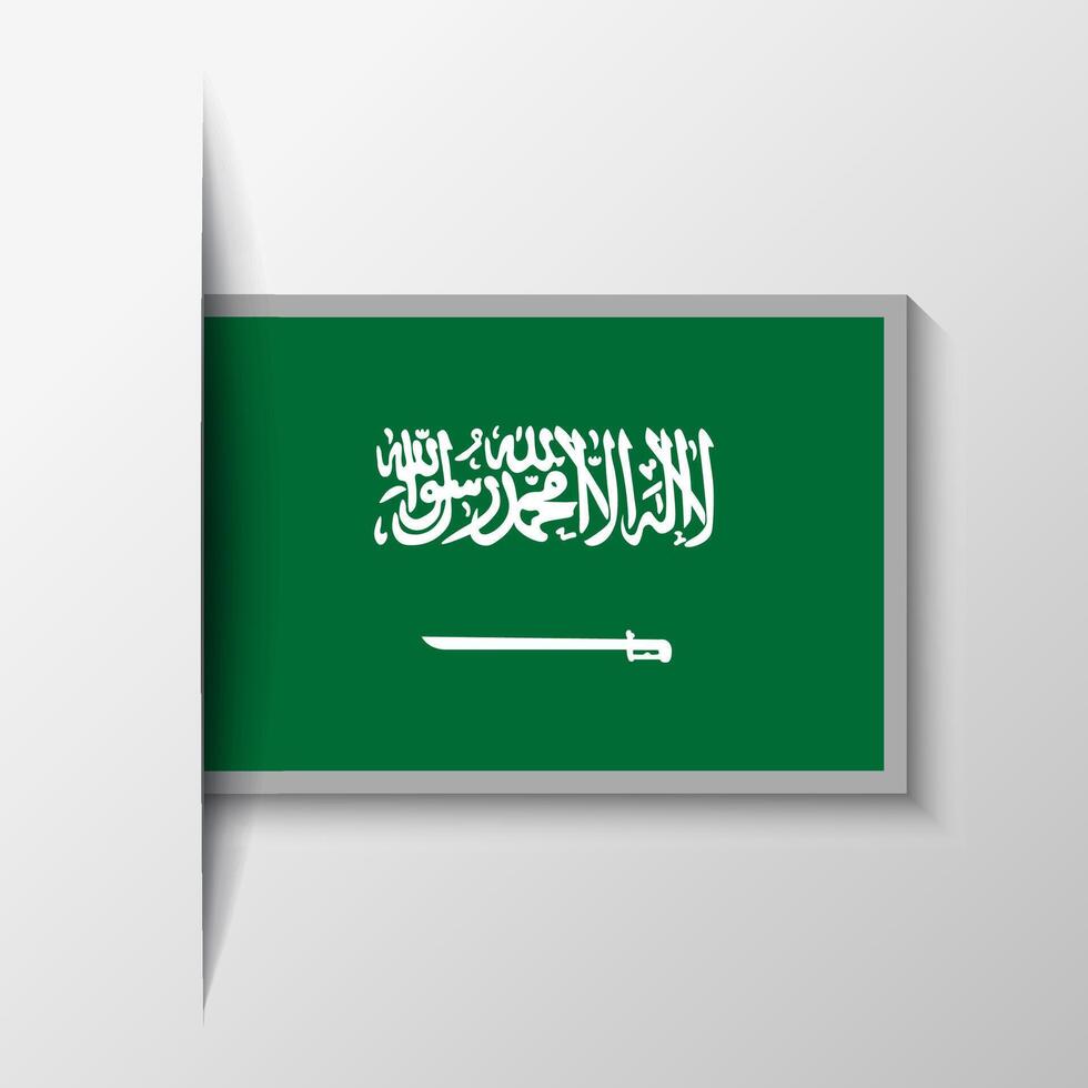 vector rechthoekig saudi Arabië vlag achtergrond