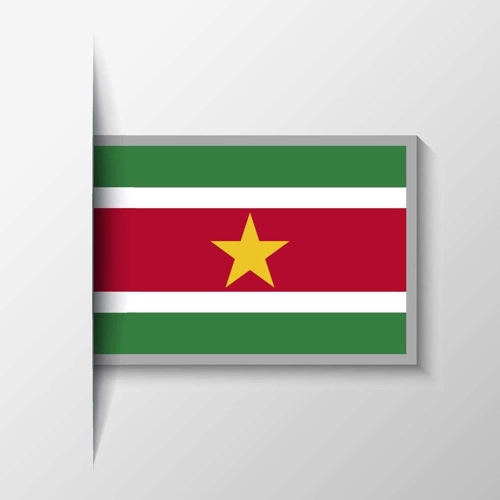 vector rechthoekig Suriname vlag achtergrond