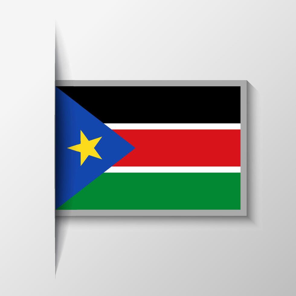 vector rechthoekig zuiden Soedan vlag achtergrond