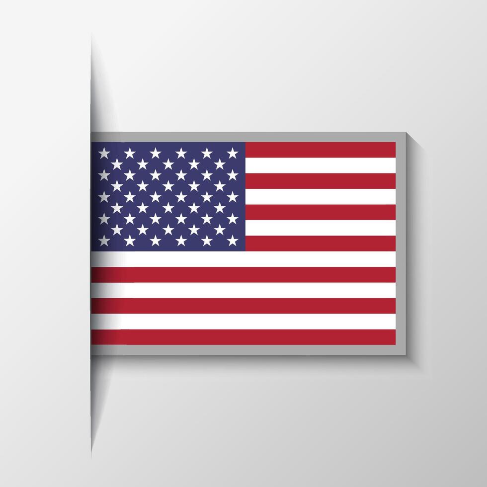 vector rechthoekig Verenigde Staten van Amerika vlag achtergrond