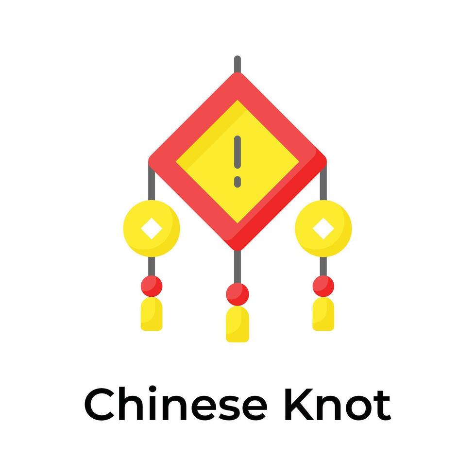 hebben een kijken Bij deze verbazingwekkend icoon van Chinese knoop in modern stijl vector