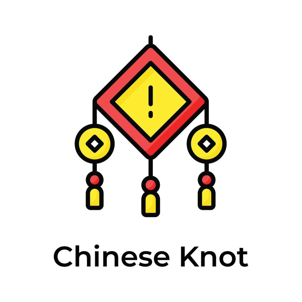 hebben een kijken Bij deze verbazingwekkend icoon van Chinese knoop in modern stijl vector