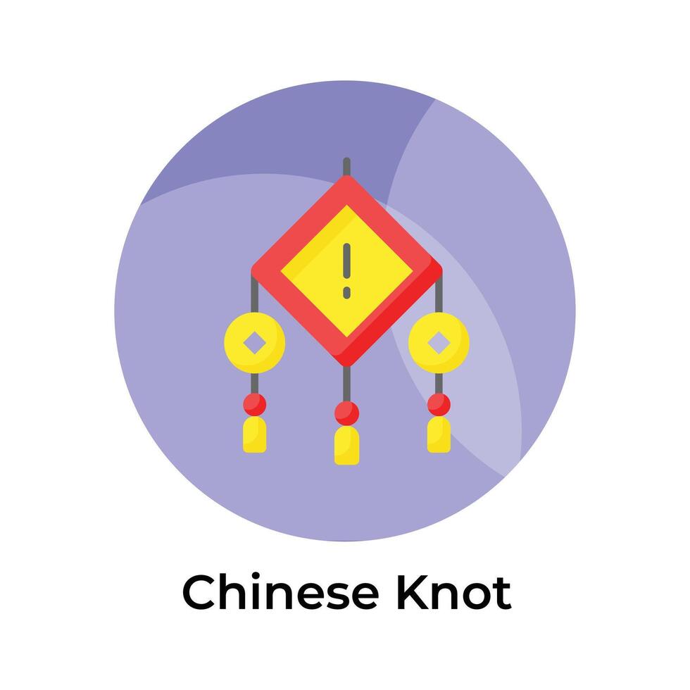 hebben een kijken Bij deze verbazingwekkend icoon van Chinese knoop in modern stijl vector