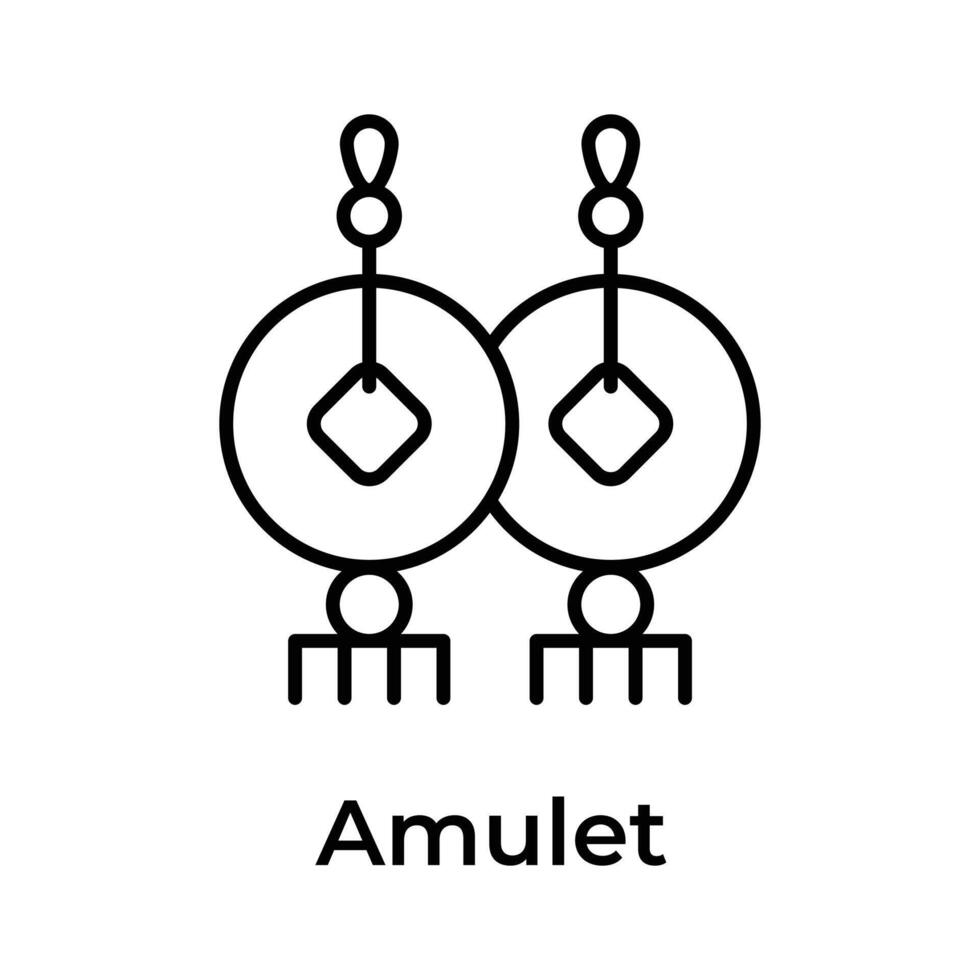 amulet icoon ontwerp in modieus stijl klaar naar gebruik vector