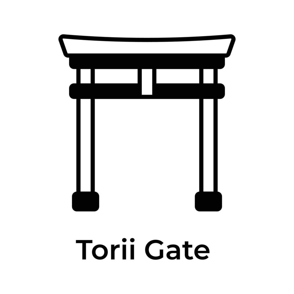 torii poort vector ontwerp in modern stijl geïsoleerd Aan wit achtergrond
