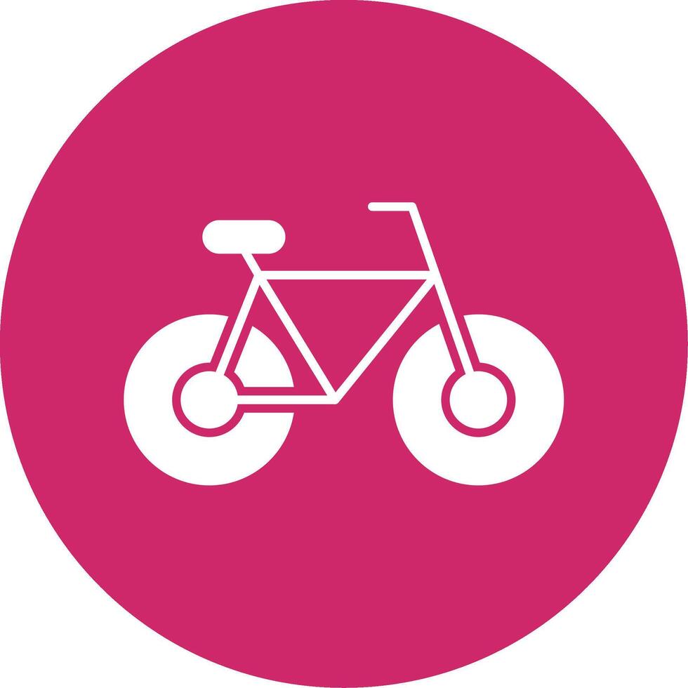 fiets glyph cirkel icoon vector