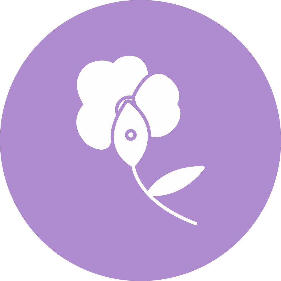 orchidee glyph cirkel icoon vector