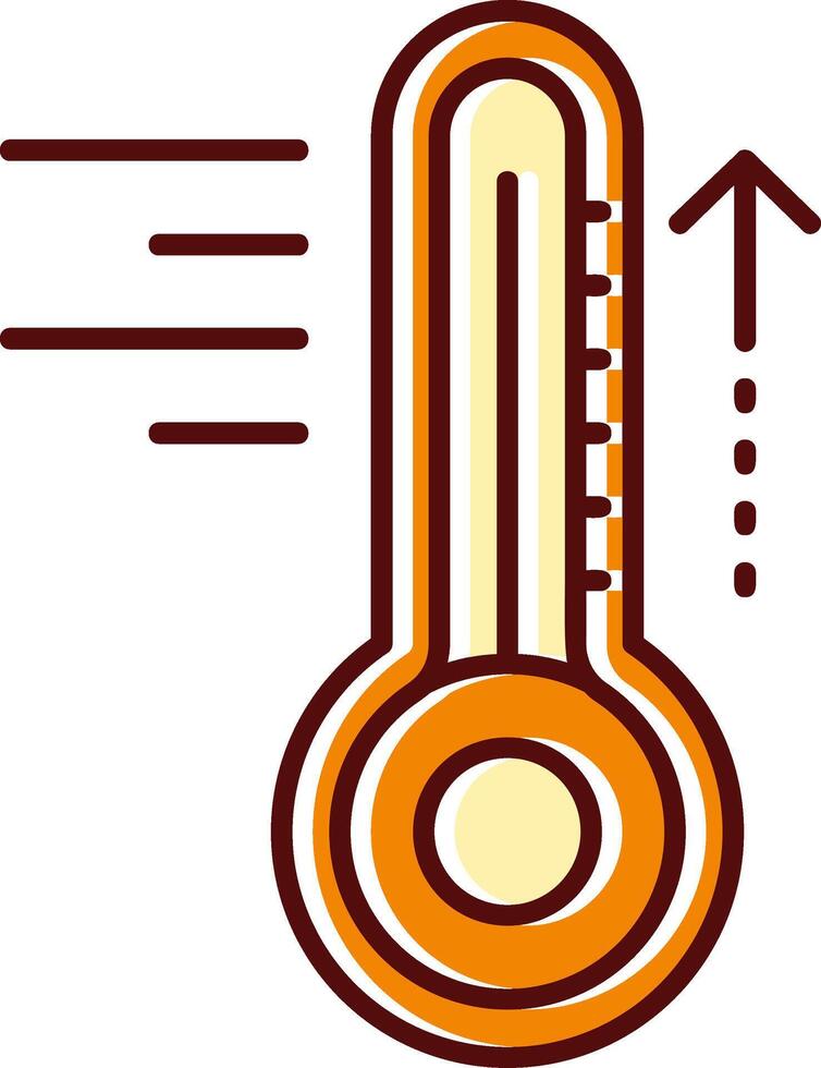 heet gevulde gleed uit retro icoon vector