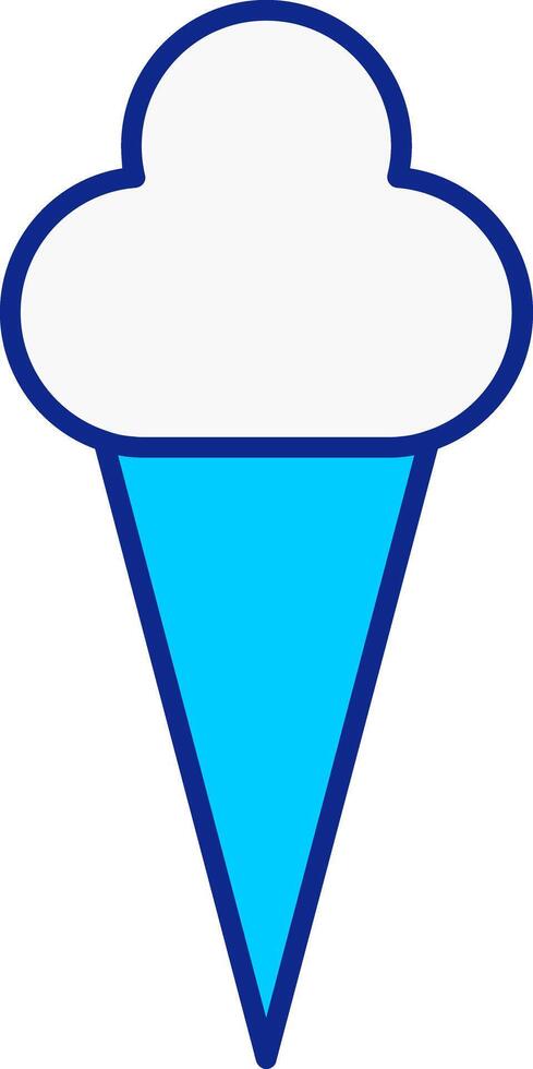 ijs room blauw gevulde icoon vector