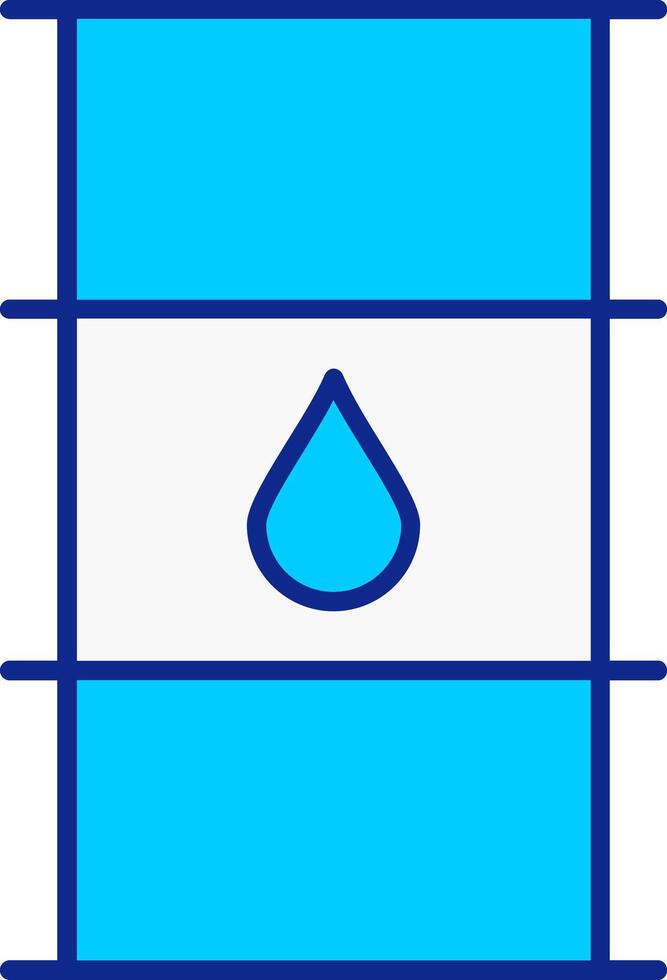 olie vat blauw gevulde icoon vector