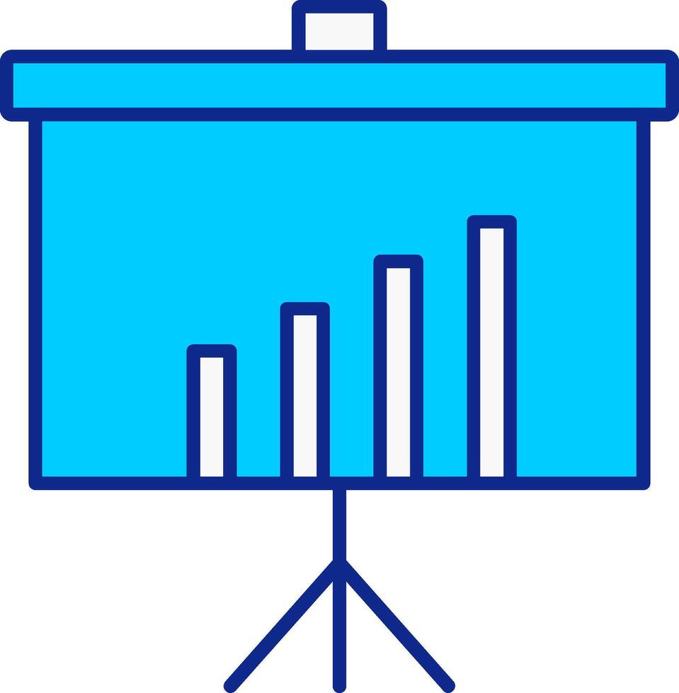 presentatie blauw gevulde icoon vector