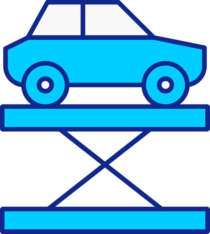 auto optillen blauw gevulde icoon vector