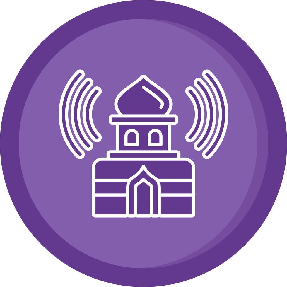 adhan solide Purper cirkel icoon vector