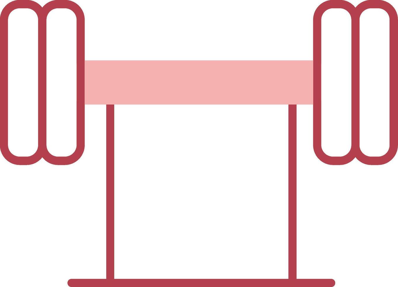 barbell solide twee kleur icoon vector