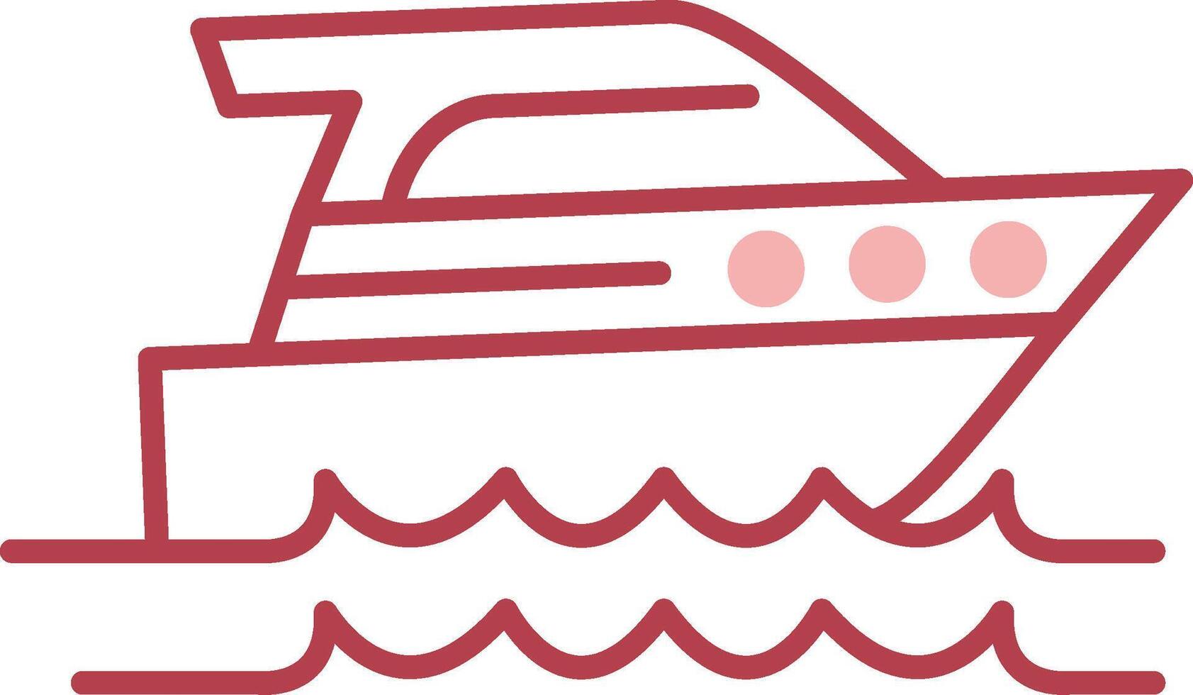 snelheid boot solide twee kleur icoon vector