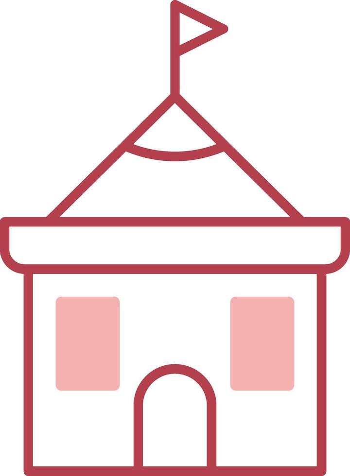 tempel solide twee kleur icoon vector