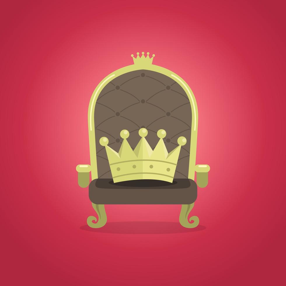 koninklijke stoel met de kroon. vector