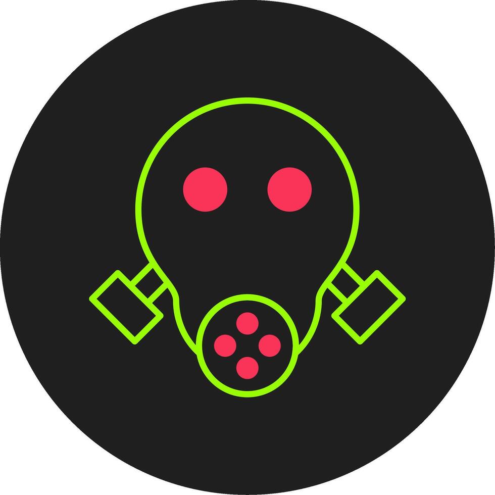 gas- masker glyph cirkel icoon vector