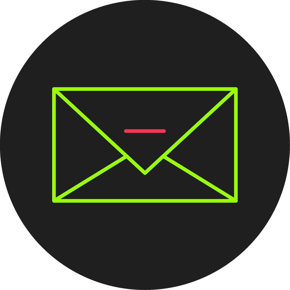 e-mail glyph cirkel icoon vector