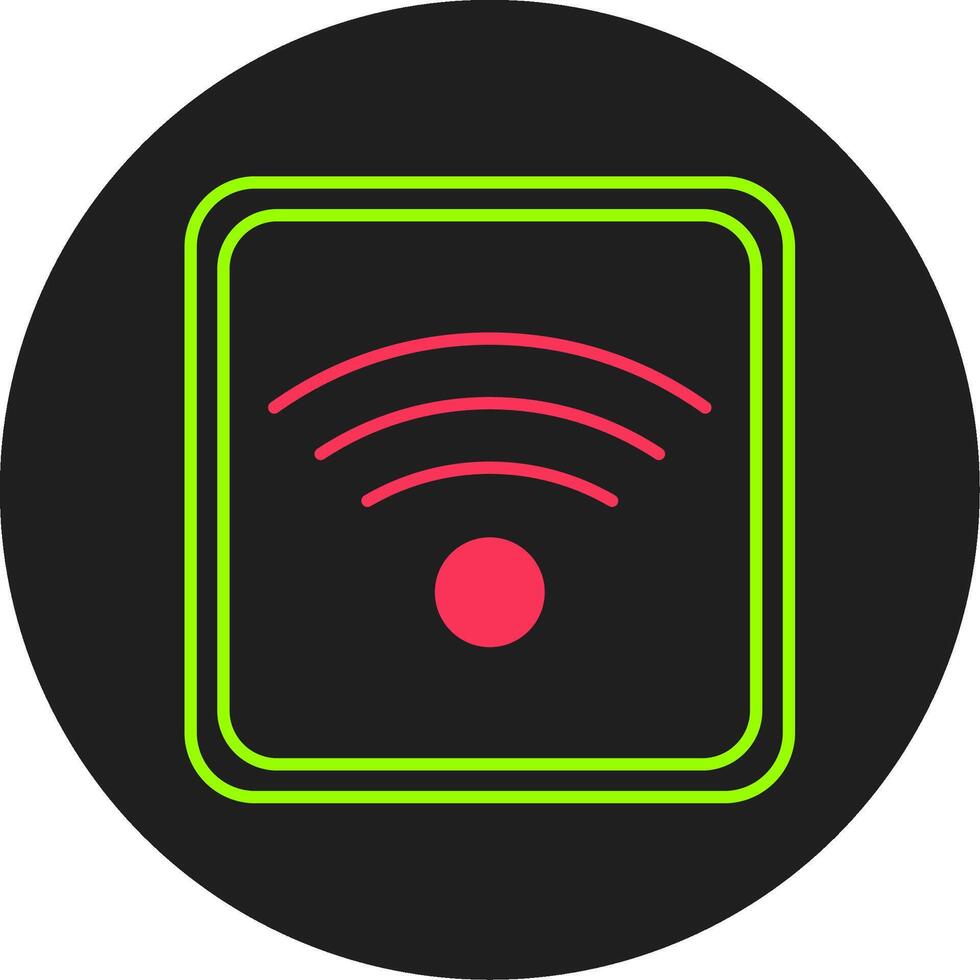 Wifi glyph cirkel icoon vector