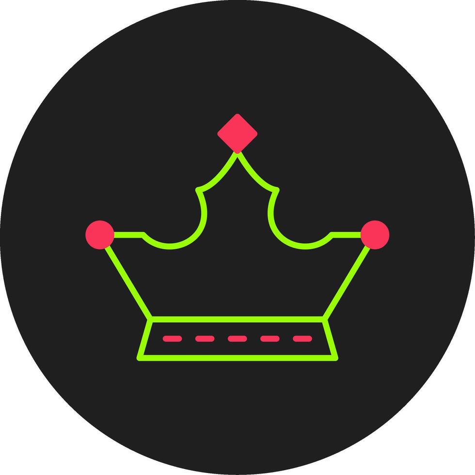 monarchie glyph cirkel icoon vector