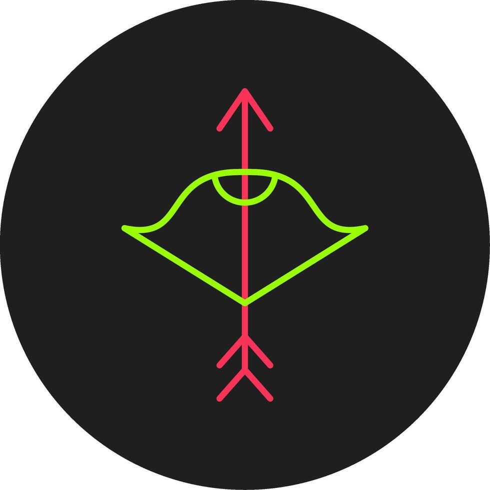 kruisboog glyph cirkel icoon vector