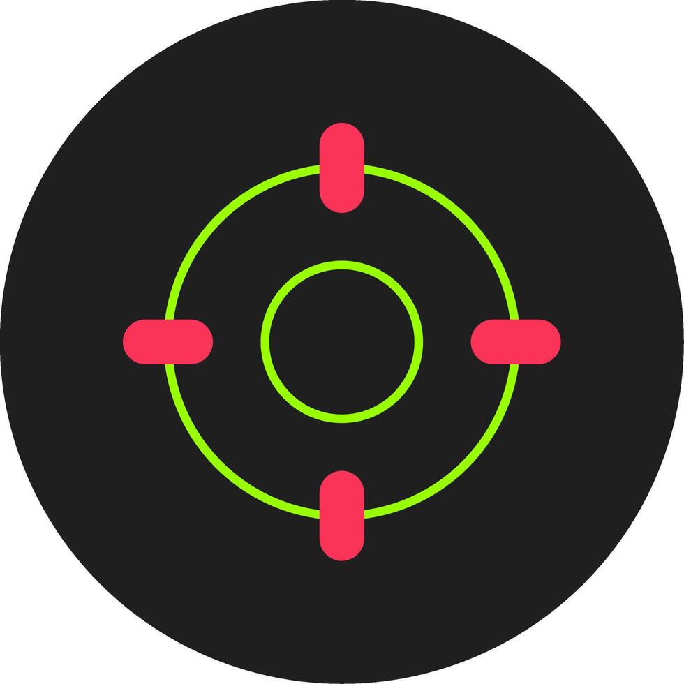 strekking glyph cirkel icoon vector