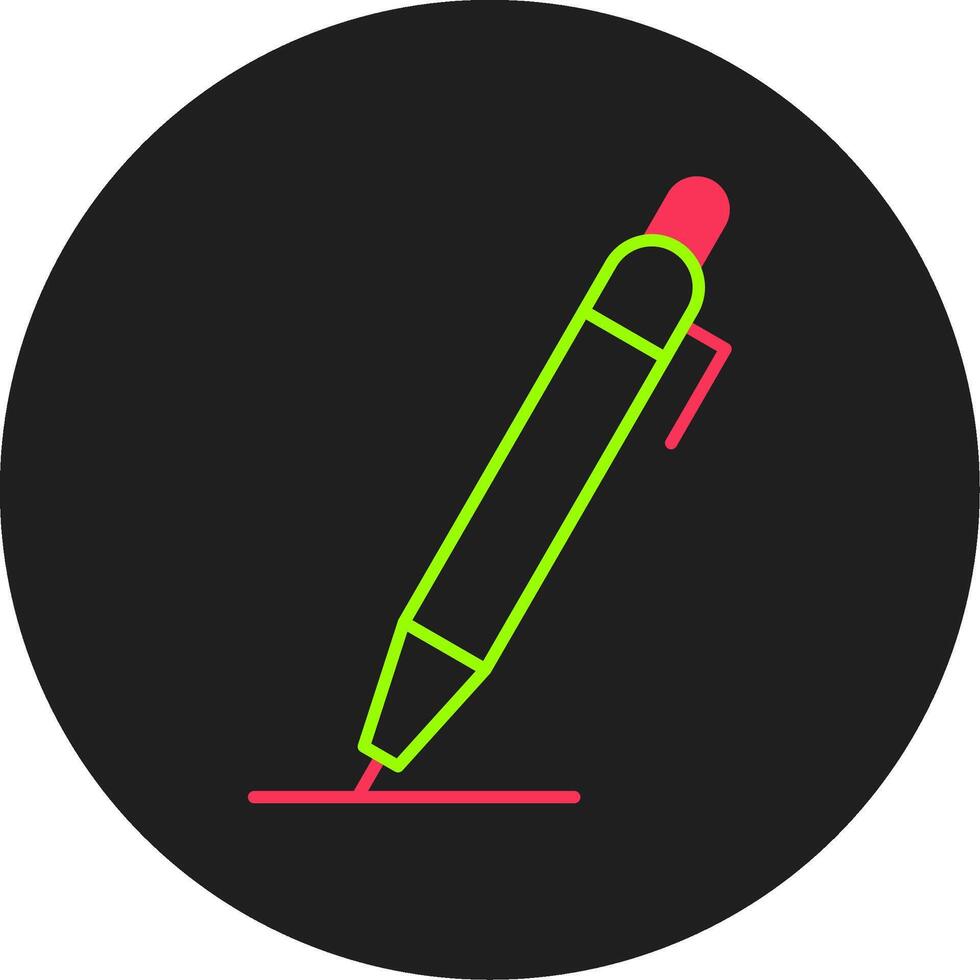 pen glyph cirkel icoon vector