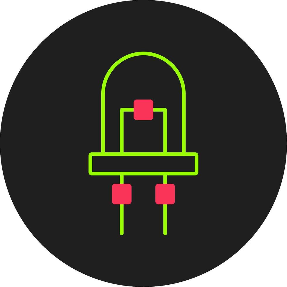 diode glyph cirkel icoon vector