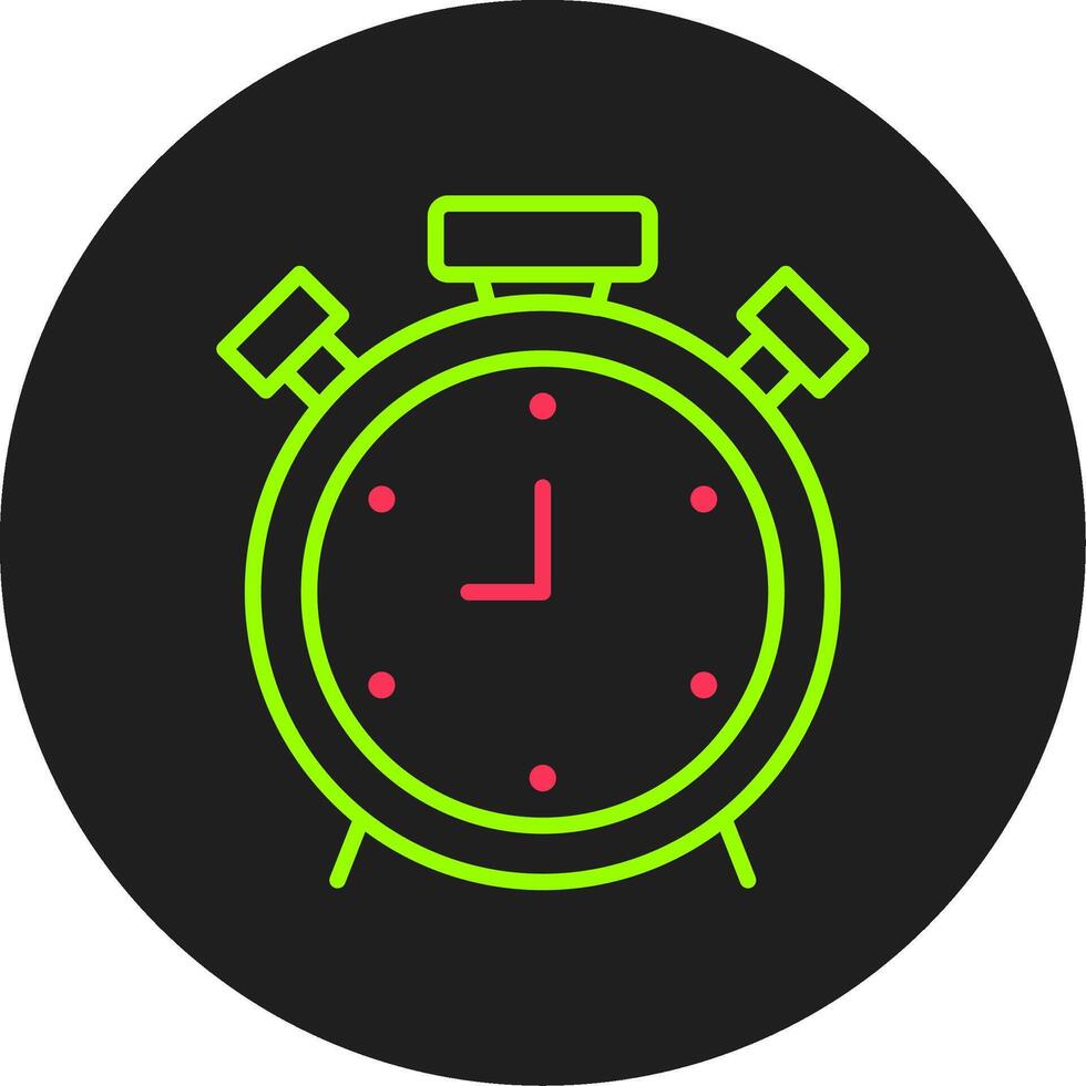 alarm glyph cirkel icoon vector