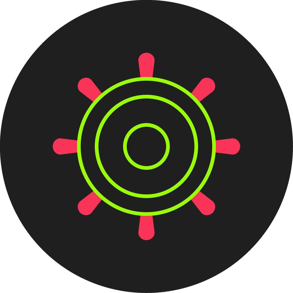 roer glyph cirkel icoon vector